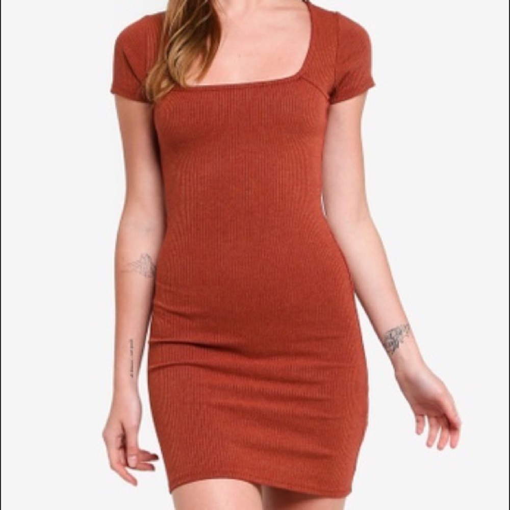 Ribbed Mini Bodycon Dress